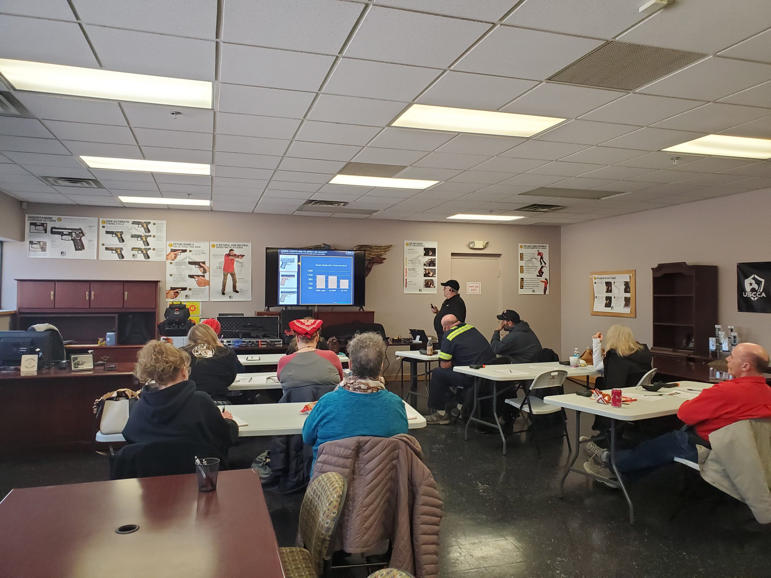 Students attending a Prime Defense CPL class in Macomb County